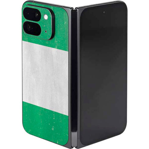 Nigeria Flag Distressed Google Pixel 9 Pro Fold Skin